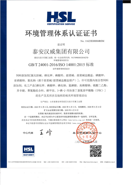 EMS2300004 泰安漢威集團有限公司（2025